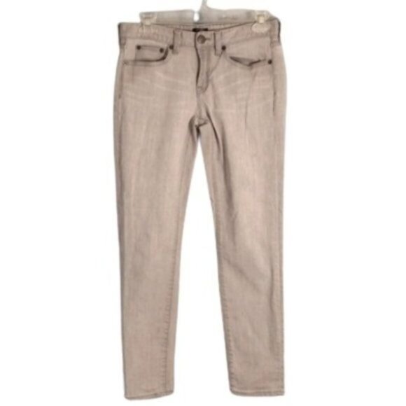 J Crew Factory Size 27 Jeans Womens Gray Denim Skinny Toothpick Stretch Low Rise - Picture 1 of 7